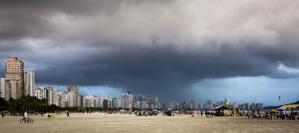 Santos Gennaio 2021 Venditori Ambulanti Che Preparano Partire Causa Della — Foto Stock