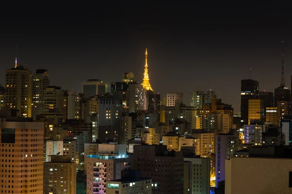 Сан-Паулу в нічний час, Бразилія — стокове фото