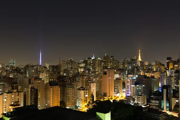 Sao Paulo's nachts, Brazilië — Stockfoto
