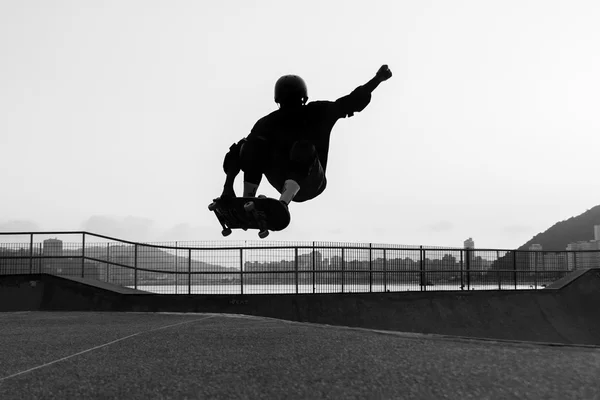 Skateboarder Jumping Stock Image