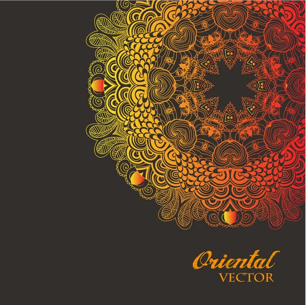 Borda ornamental floral vetorial abstrato. Design de padrão de renda . —  Vetores de Stock