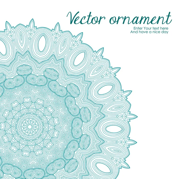 Borde ornamental floral vectorial abstracto. Diseño de patrón de encaje . — Vector de stock