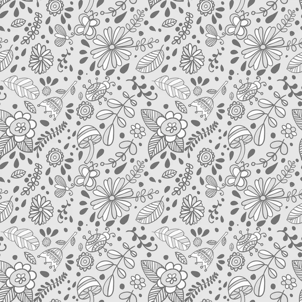 Cute floral seamless vector pattern — Stock Vector