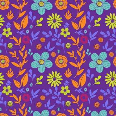 vektör çiçek seamless modeli