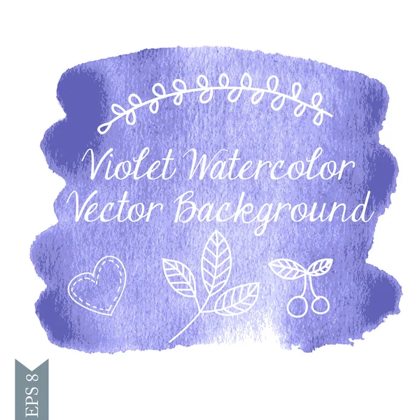 Violet watercolor vector background — Stock Vector