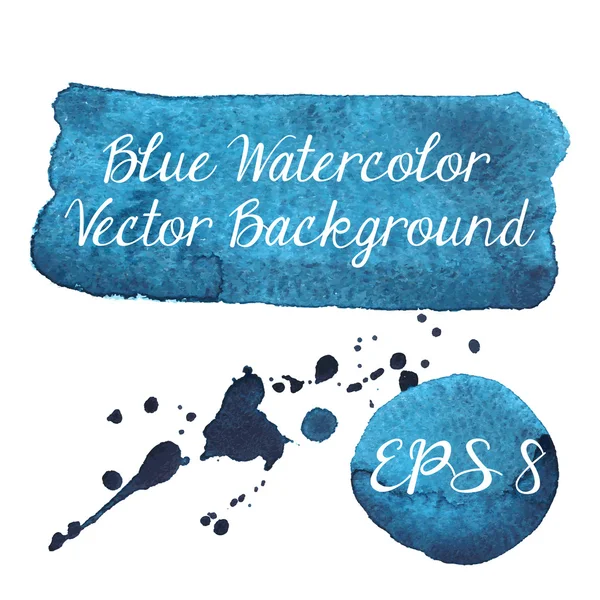 Blauer Aquarell-Vektor Hintergrund — Stockvektor