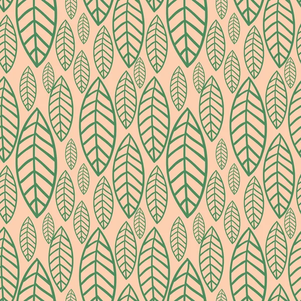 Vector leaf seamless pattern — Stock Vector