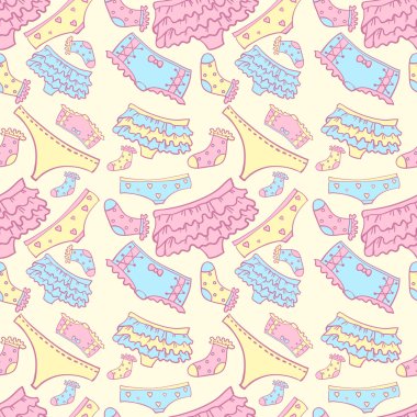 İç çamaşırı seamless modeli ile diğer pantolon ve çorap. Web Tasarım ve diğer