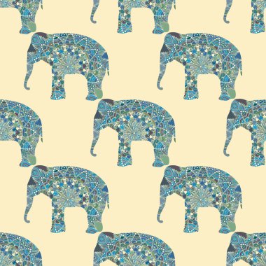 Vektör Dikişsiz desen desenli Filler ile