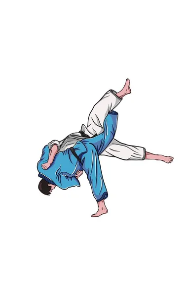 Judo Technika Illusztrációja — Stock Fotó