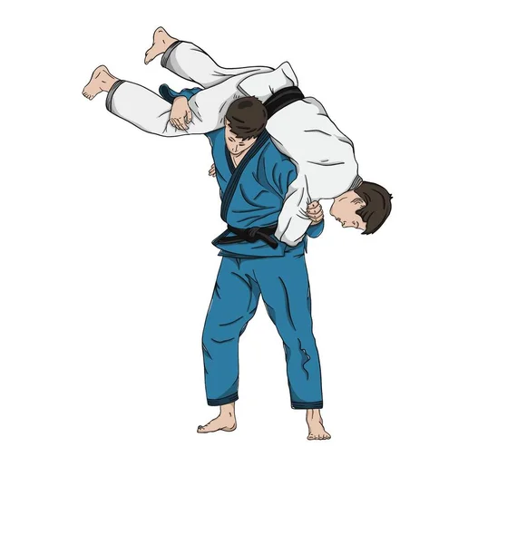 Illustration of judo technique