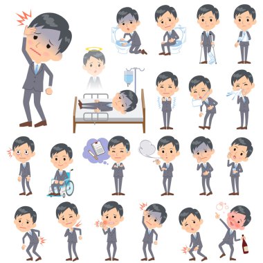 Gri takım elbise işadamı hakkında hastalık