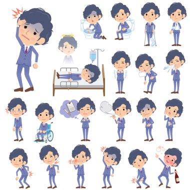 Çizgili takım elbise perma saç erkekler hastalık hakkında