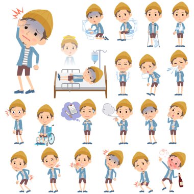 Örgü şapka adam hastalık hakkında kısa pantolon ceket