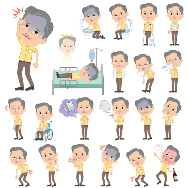 Başkan erkekler hastalık hakkında sarı kısa kollu