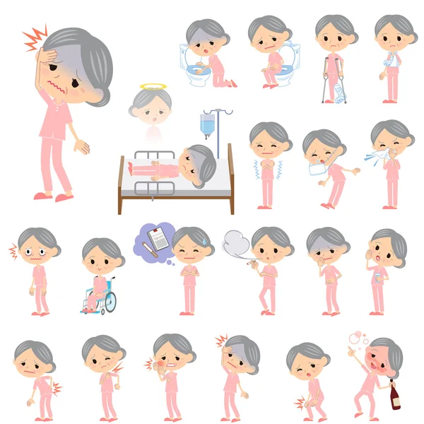 Pacienta babička o nemoci — Stockový vektor