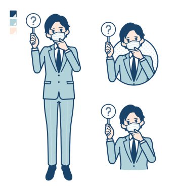 Maskeli genç bir işadamı soru paneli görüntüsü yayınladı.