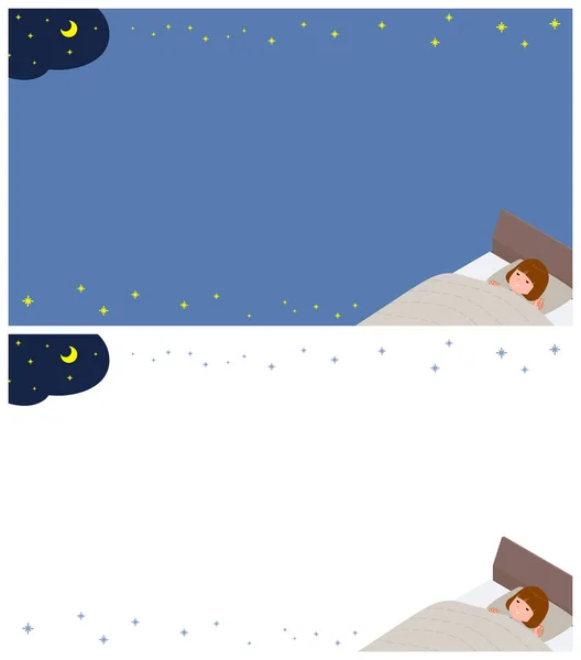 Set Women Sleep Vector Art Easy Edit — стоковый вектор