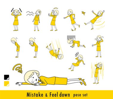 Başarısızlık ve depresyonu ifade eden bir grup kadın. Yönlendirme sanatını düzenlemek çok kolay..