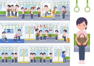 Trendeki bir grup tıbbi personel. Yönlendirmesi çok kolay..