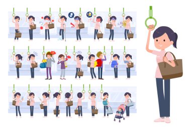 Trendeki bir grup tıbbi personel. Yönlendirmesi çok kolay..