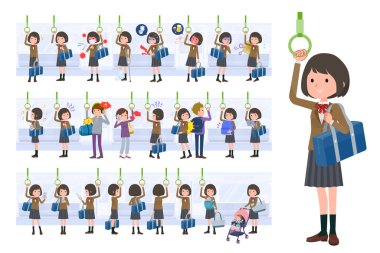 Trende bir grup liseli kız. Yönlendirmesi çok kolay..