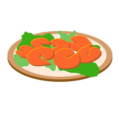 Karides biberi. Düzenlemesi kolay vektör illüstrasyonu.