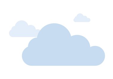 Bulut. Düzenlemesi kolay vektör illüstrasyonu.