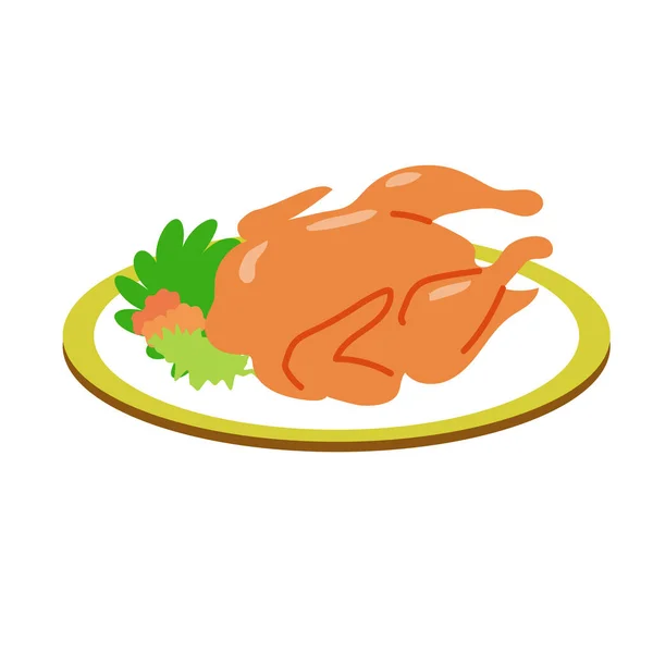 Tandoori Chicken Vector Illustration Easy Edit — Stock Vector