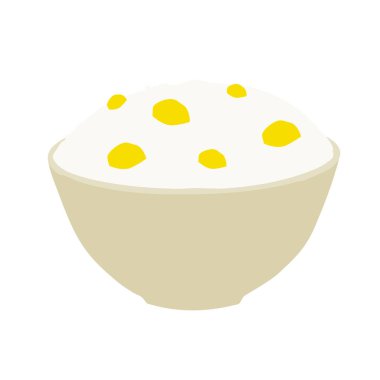 Chestnut rice. Düzenlemesi kolay vektör illüstrasyonu.