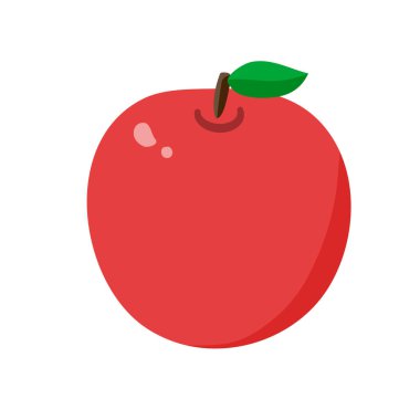 Elma meyvesi. Düzenlemesi kolay vektör illüstrasyonu.