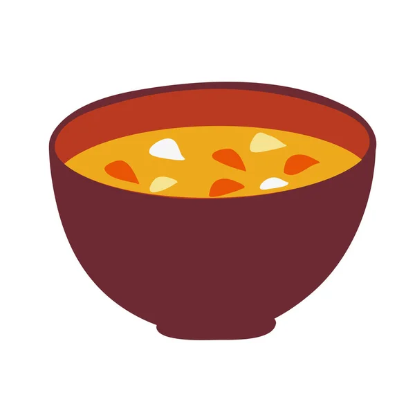 Miso Soup Vector Illustrazione Che Facile Modificare — Vettoriale Stock