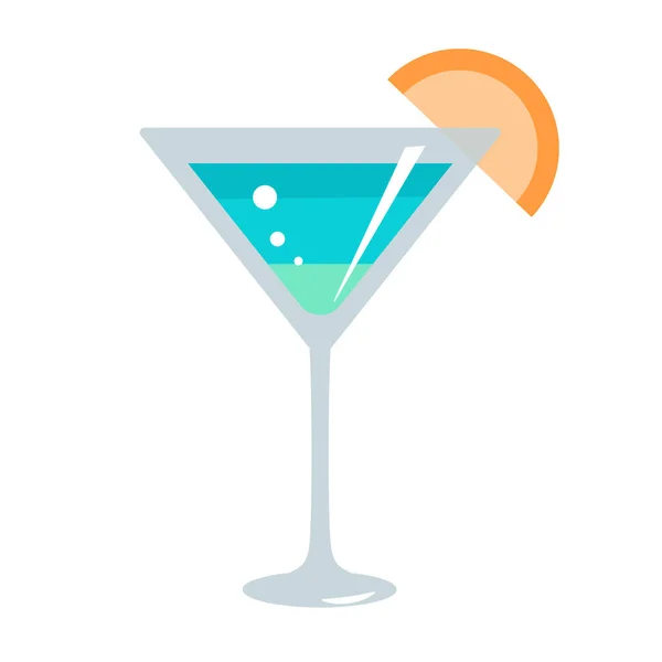 Azul Cocktail Vector Ilustração Que Fácil Editar — Vetor de Stock