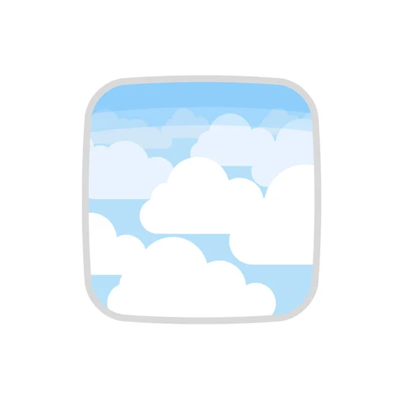 Airplane Window Vector Illustration Easy Edit — Stock Vector
