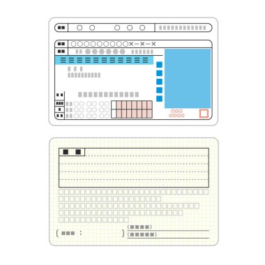Japon ehliyeti. Düzenlemesi kolay vektör illüstrasyonuName.