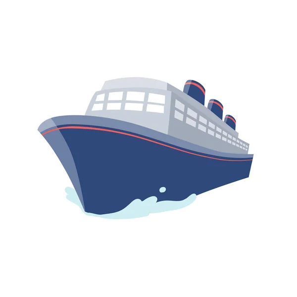 Deforme Olmuş Gemi Düzenlemesi Kolay Vektör Illüstrasyonu — Stok Vektör