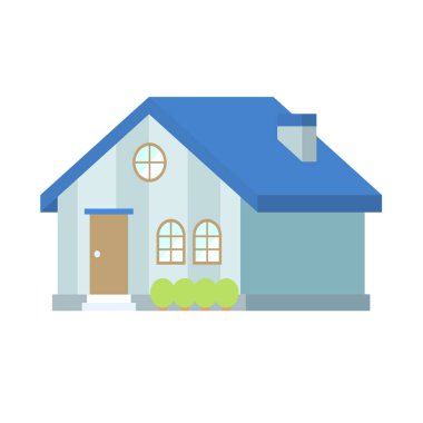 Deforme olmuş ev. Düzenlemesi kolay vektör illüstrasyonu.