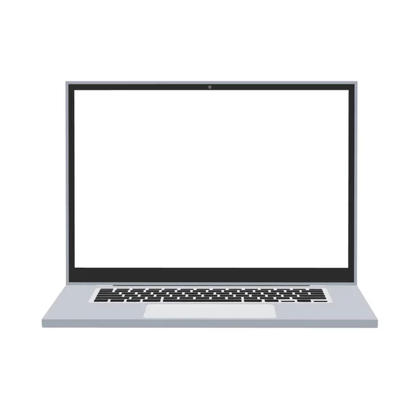 Laptop Ângulo Dianteiro Ilustração Vetorial Que Fácil Editar — Vetor de Stock