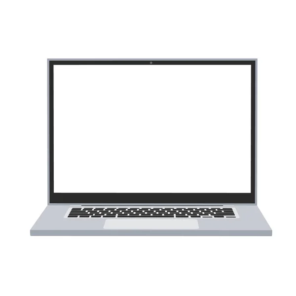 Laptop Front Angle Vector Illustration Easy Edit — стоковый вектор