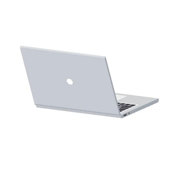 Laptop Back Vector Illustration Easy Edit — Stockový vektor