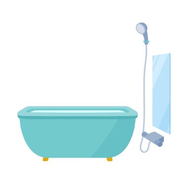 Banyo. Düzenlemesi kolay vektör illüstrasyonu.