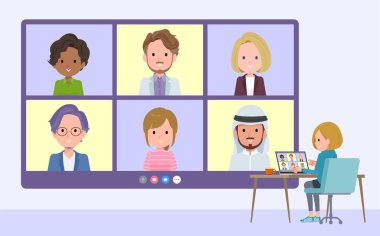 Kapüşonlu bir grup kadın birden fazla insanla görüntülü konuşma yapıyor. Yönlendirme sanatı çok kolay..