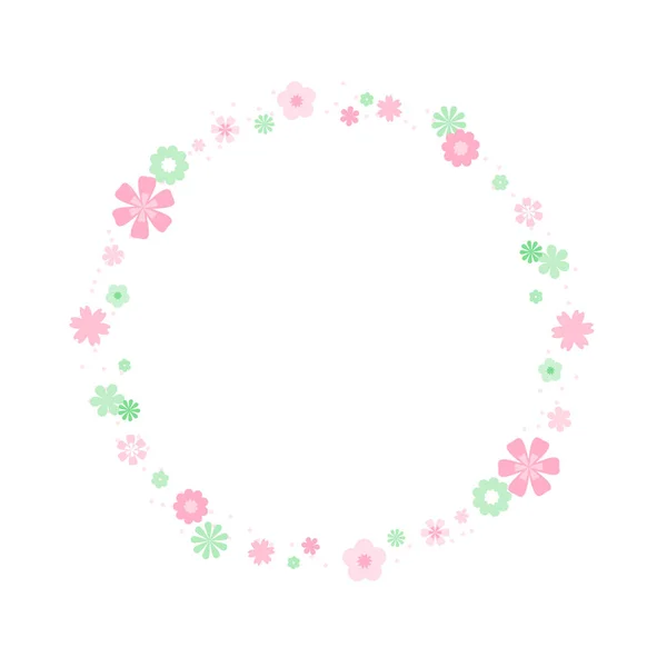 Kleine Bloemen Frame Vector Illustratie Die Gemakkelijk Bewerken — Stockvector