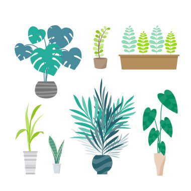 Yaprak bitkisi. Düzenlemesi kolay vektör illüstrasyonu.