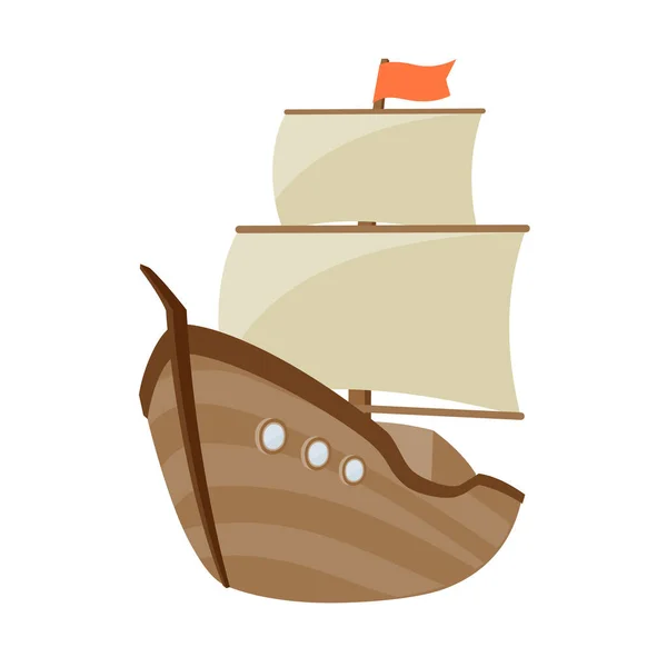 Old Ship Illustration Vectorielle Facile Éditer — Image vectorielle