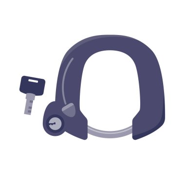 Bisiklet halkası anahtar kilidi. Düzenlemesi kolay vektör illüstrasyonuName.