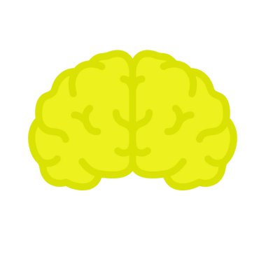 Beyin önü. Düzenlemesi kolay vektör illüstrasyonu.