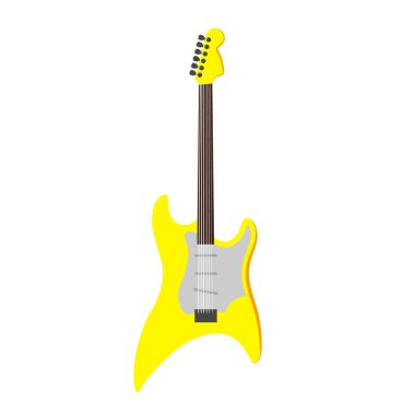 Elektro Gitar. Düzenlemesi kolay vektör illüstrasyonu.