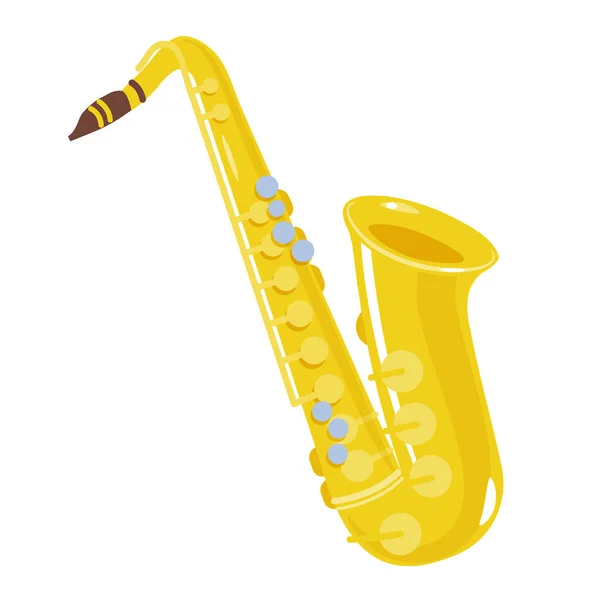 Saxofoon Vector Illustratie Die Gemakkelijk Bewerken — Stockvector