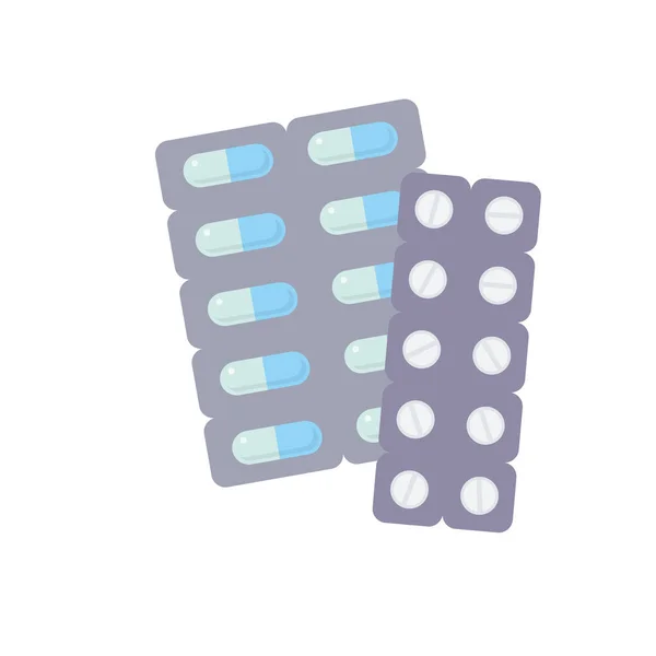 Medicamentos Para Tabletas Cápsulas Ilustración Vectorial Que Fácil Editar — Vector de stock